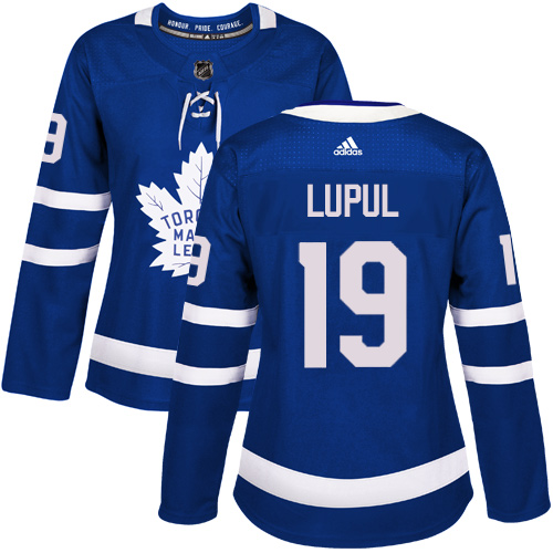 Adidas Maple Leafs #19 Joffrey Lupul Blue Home Authentic Women's Stitched NHL Jersey - Click Image to Close